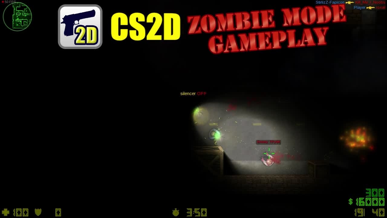 CS2D Zombies Mode Gameplay