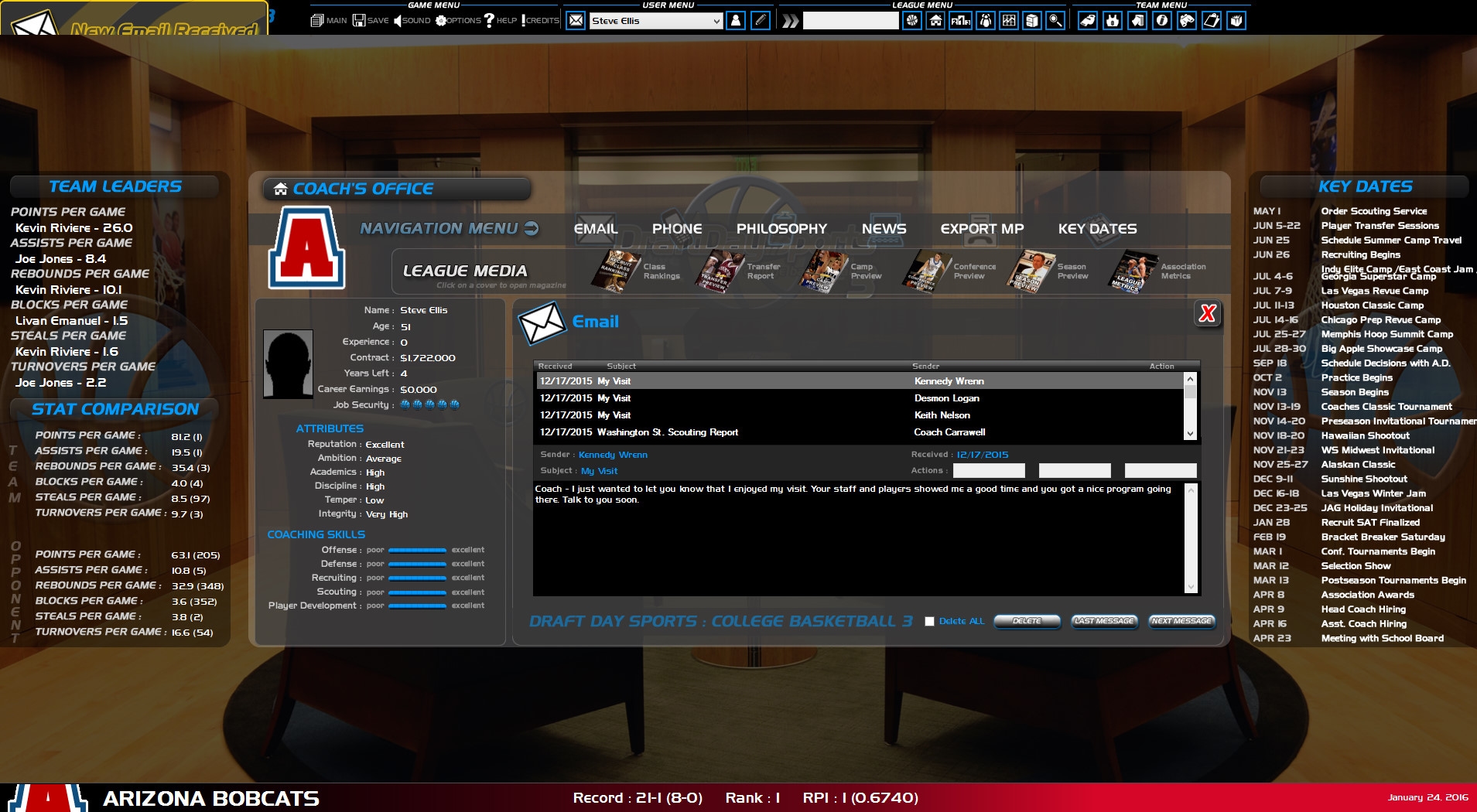 Draft Day Sports College Basketball 3 Screenshot 4