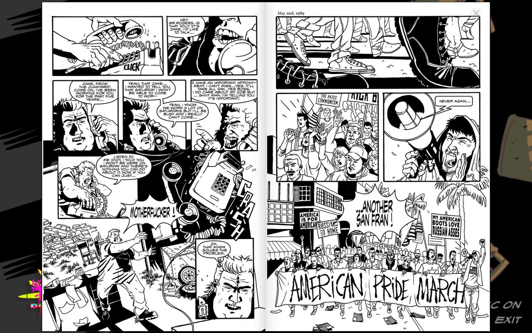 Hotline Miami 2: Wrong Number Digital Comic Screenshot 7