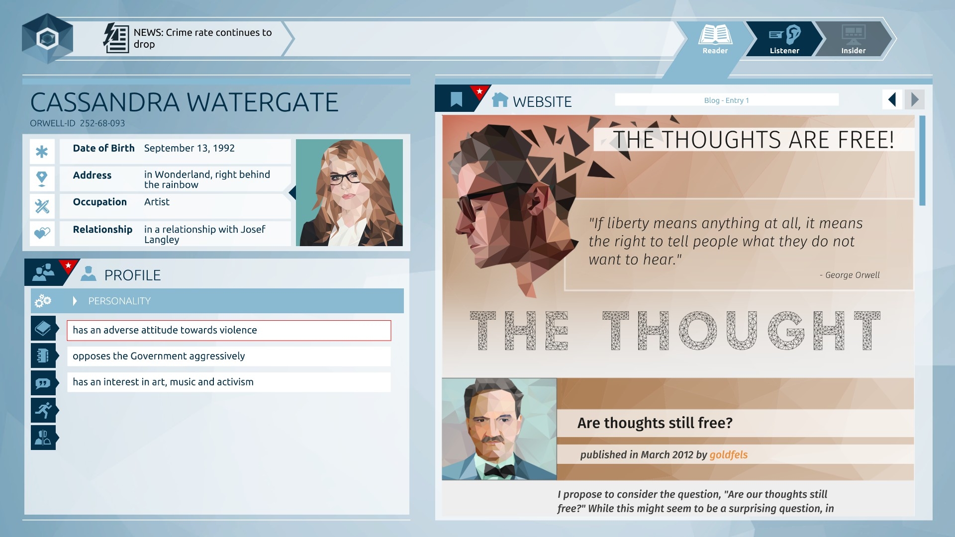 Orwell: Keeping an Eye On You Screenshot 5