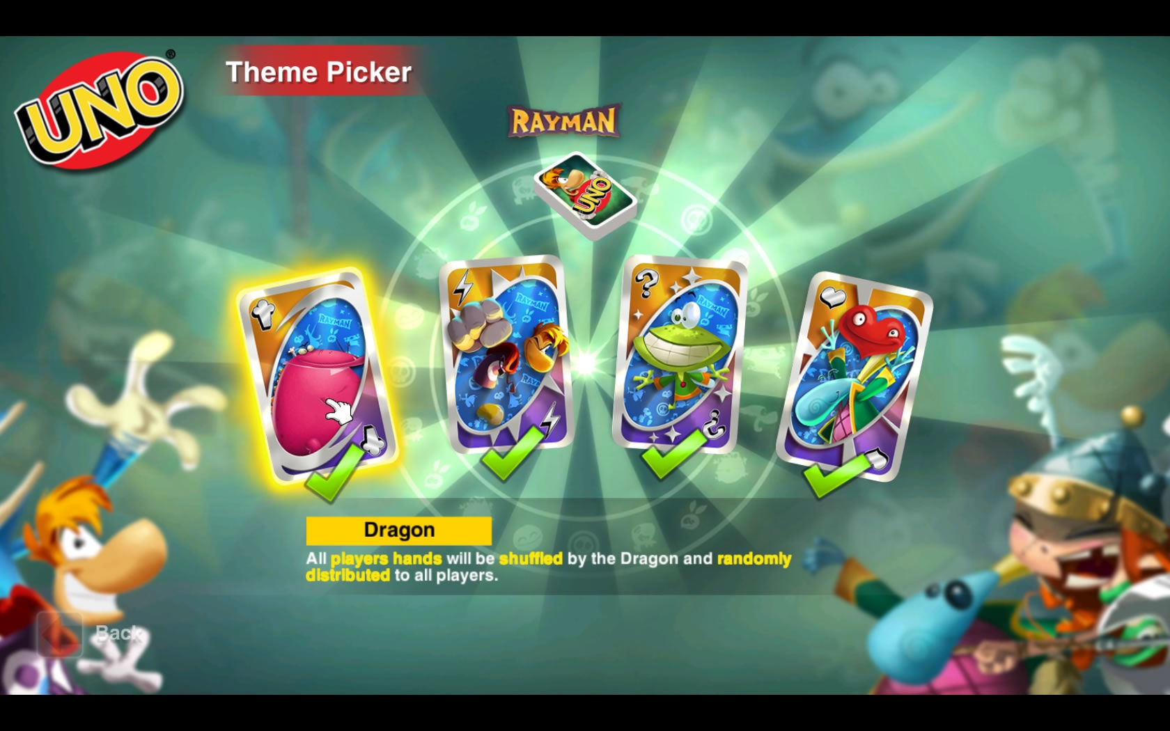 UNO - Rayman Theme Screenshot 4