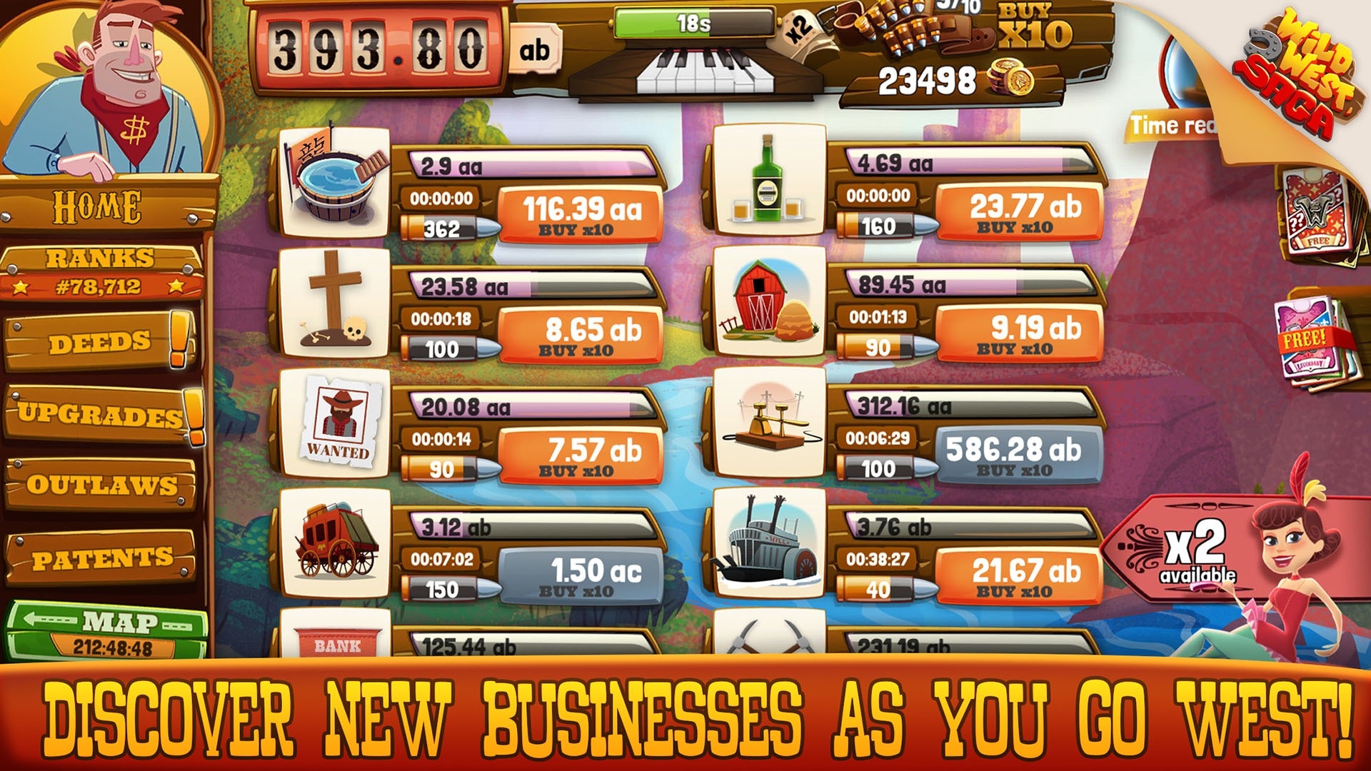 Wild West Saga: Idle Tycoon Screenshot 4