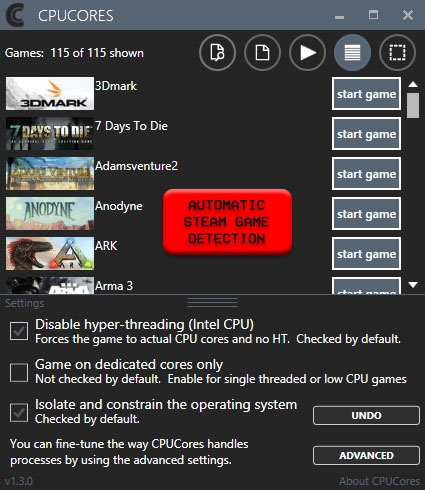 CPUCores :: Maximize Your FPS Screenshot 3
