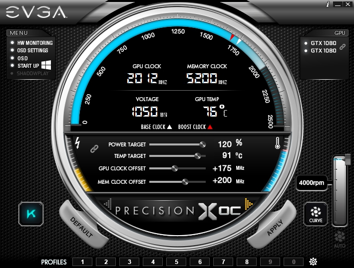 EVGA Precision XOC Screenshot 2