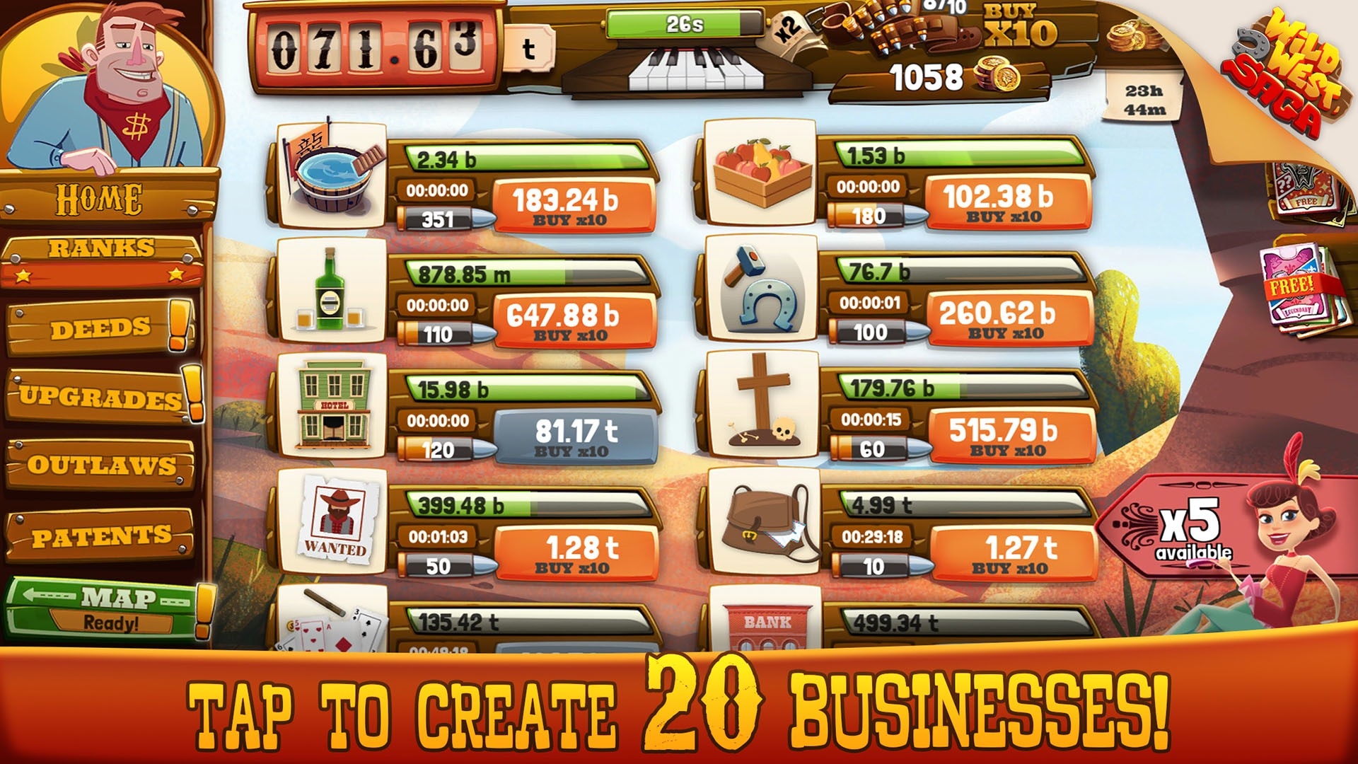 Wild West Saga: Idle Tycoon Screenshot 3